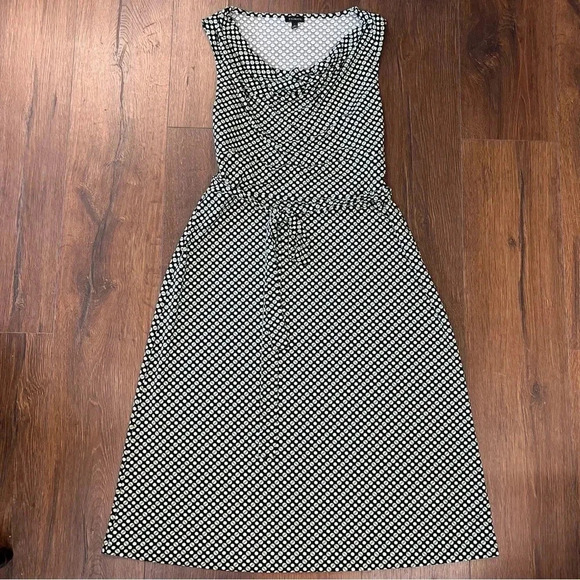 Talbots swoop neck midi dress SZ MED - Picture 1 of 4